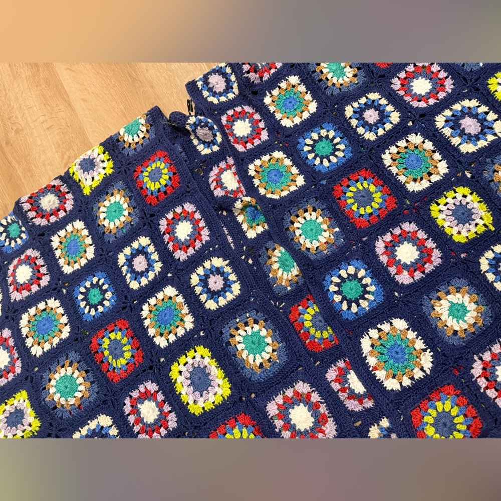 Alice+Olivia Crochet Square Cappa - Multicolor Accents - Picture 2 of 7